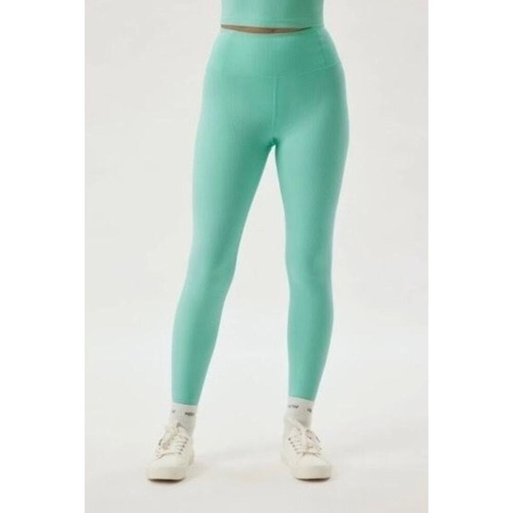 Girlfriend Collective Breeze Rib Leggings Small Bright Teal Workout Activewear